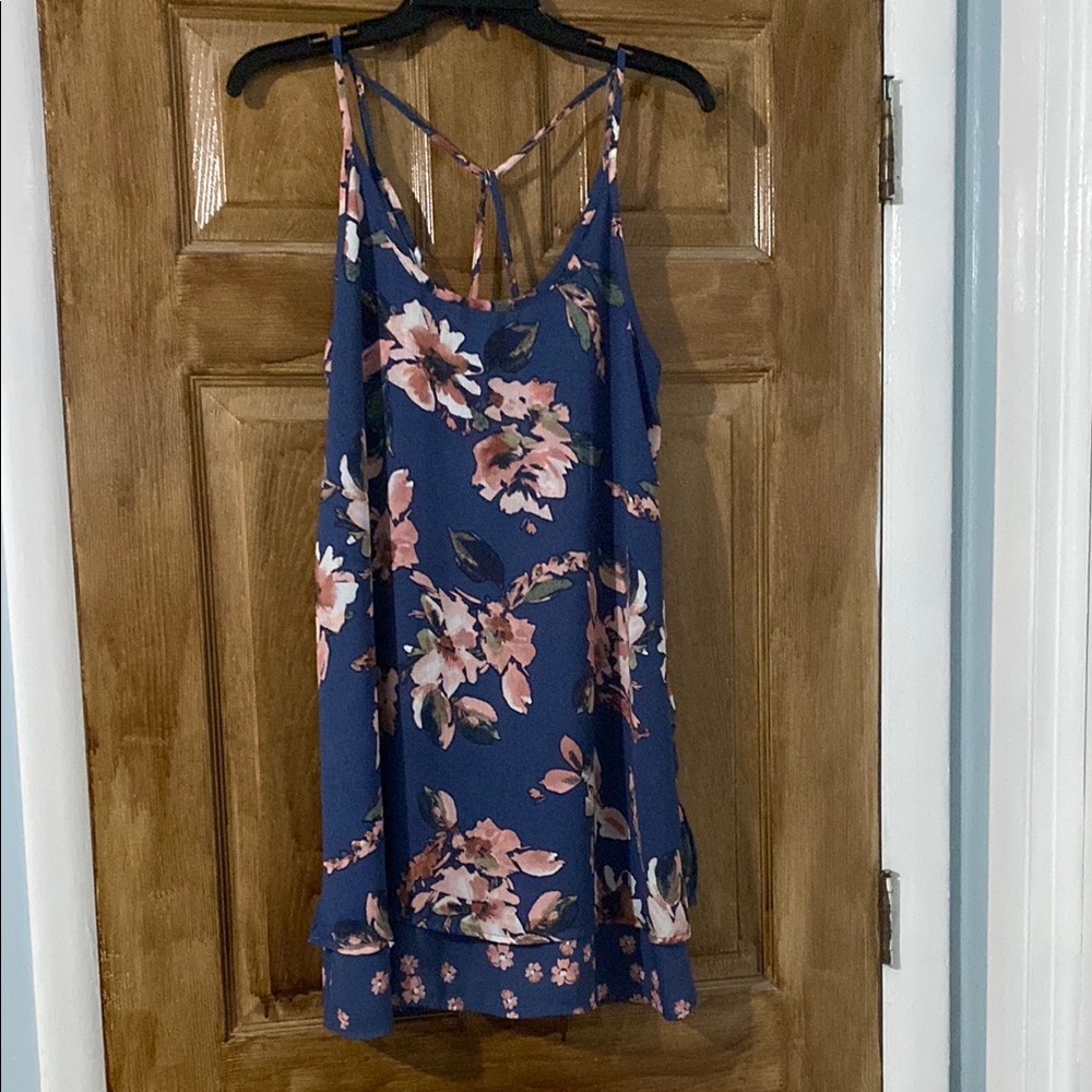 Floral Blue Sleeveless